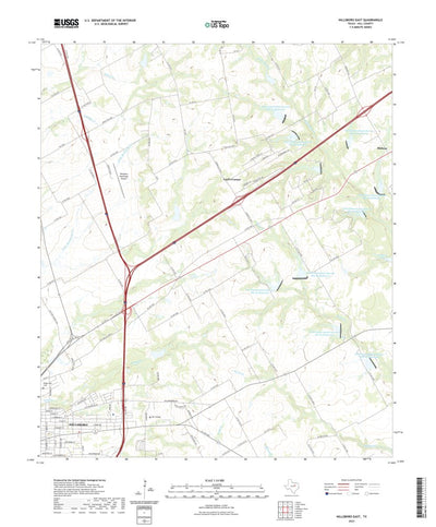 United States Geological Survey Hillsboro East, TX (2022, 24000-Scale) digital map