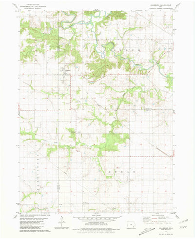 United States Geological Survey Hillsboro, IA (1981, 24000-Scale) digital map
