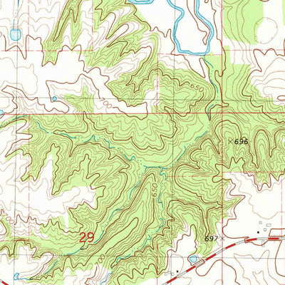 United States Geological Survey Hillsboro, IA (1981, 24000-Scale) digital map