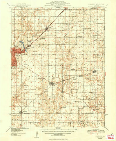 United States Geological Survey Hillsboro, IL (1949, 62500-Scale) digital map