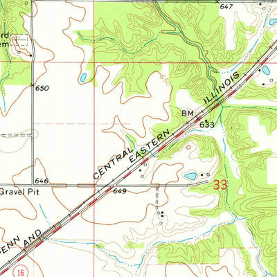 United States Geological Survey Hillsboro, IL (1974, 24000-Scale) digital map