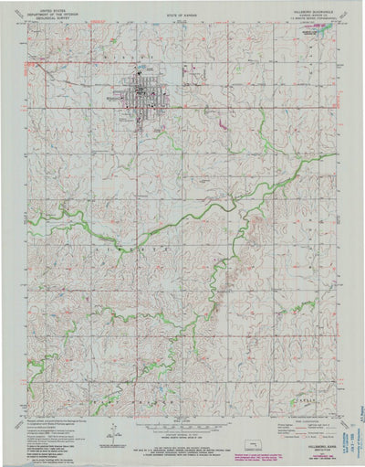 United States Geological Survey Hillsboro, KS (1971, 24000-Scale) digital map