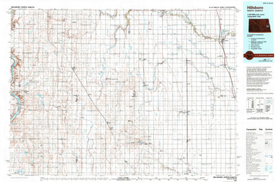 United States Geological Survey Hillsboro, ND (1985, 100000-Scale) digital map