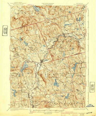 United States Geological Survey Hillsboro, NH (1929, 62500-Scale) digital map