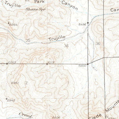 United States Geological Survey Hillsboro, NM (1935, 62500-Scale) digital map