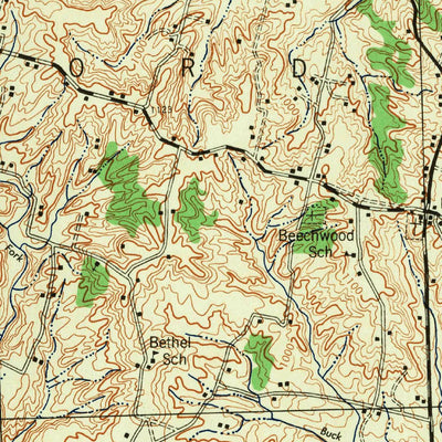 United States Geological Survey Hillsboro, OH (1944, 62500-Scale) digital map
