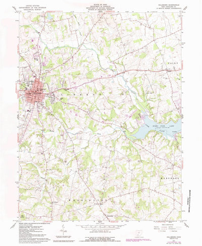 United States Geological Survey Hillsboro, OH (1961, 24000-Scale) digital map