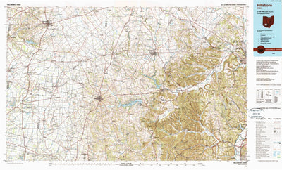 United States Geological Survey Hillsboro, OH (1986, 100000-Scale) digital map