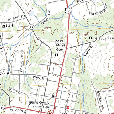 United States Geological Survey Hillsboro, OH (2023, 24000-Scale) digital map