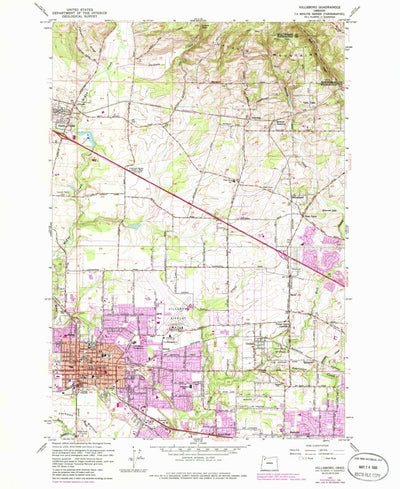 United States Geological Survey Hillsboro, OR (1961, 24000-Scale) digital map