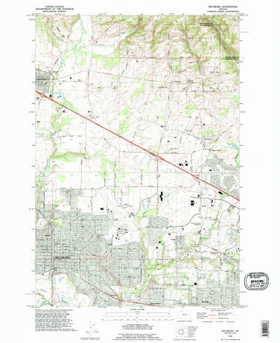 United States Geological Survey Hillsboro, OR (1990, 24000-Scale) digital map