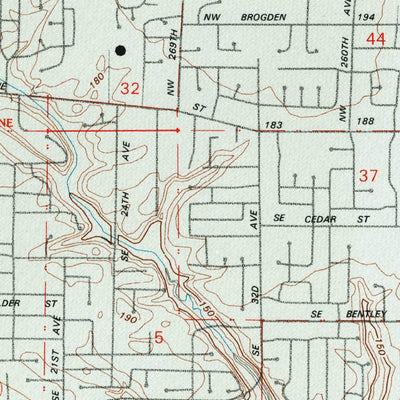 United States Geological Survey Hillsboro, OR (1990, 24000-Scale) digital map