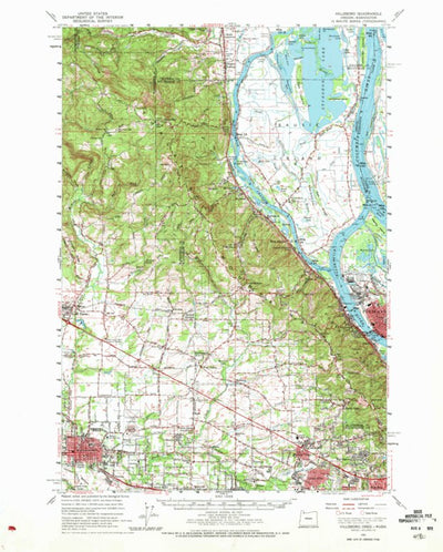 United States Geological Survey Hillsboro, OR-WA (1961, 62500-Scale) digital map