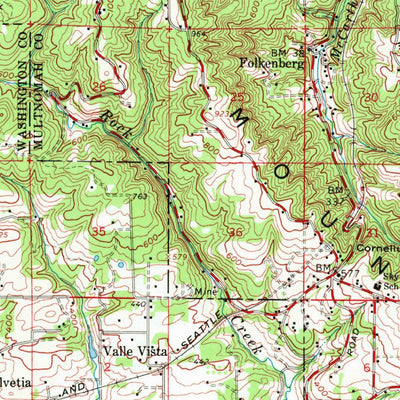 United States Geological Survey Hillsboro, OR-WA (1961, 62500-Scale) digital map
