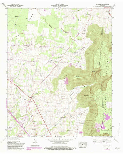 United States Geological Survey Hillsboro, TN (1953, 24000-Scale) digital map