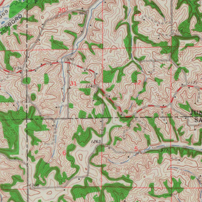United States Geological Survey Hillsboro, WI (1966, 62500-Scale) digital map