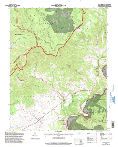 United States Geological Survey Hillsboro, WV (1995, 24000-Scale) digital map
