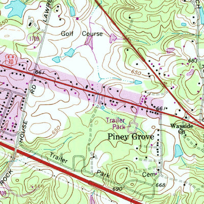 United States Geological Survey Hillsborough, NC (1968, 24000-Scale) digital map
