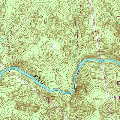 United States Geological Survey Hillsborough, NC (1968, 24000-Scale) digital map