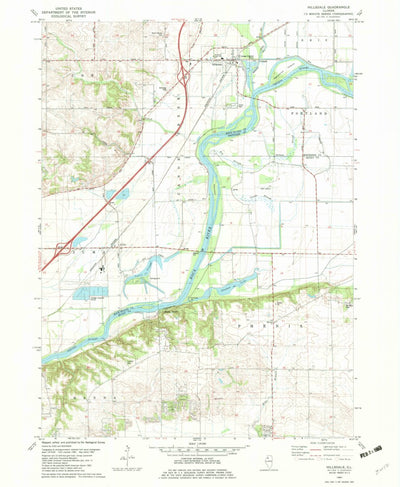United States Geological Survey Hillsdale, IL (1982, 24000-Scale) digital map