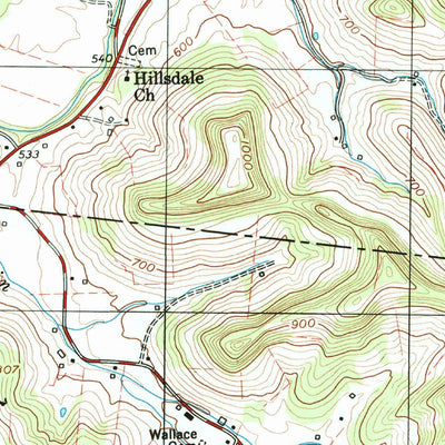 United States Geological Survey Hillsdale, TN (1994, 24000-Scale) digital map