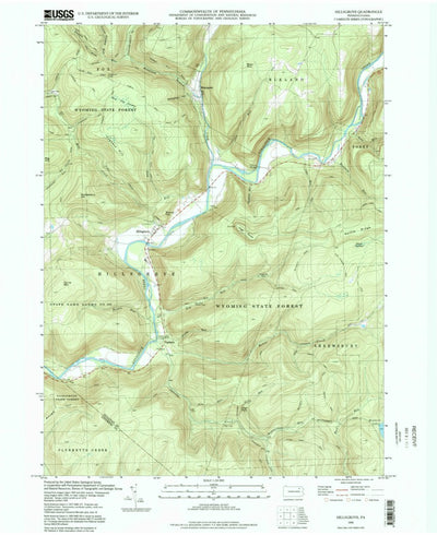 United States Geological Survey Hillsgrove, PA (1995, 24000-Scale) digital map