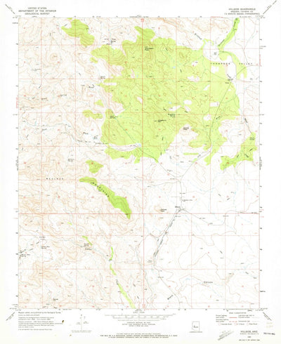 United States Geological Survey Hillside, AZ (1969, 24000-Scale) digital map