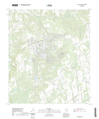 United States Geological Survey Hilltop Lakes, TX (2023, 24000-Scale) digital map
