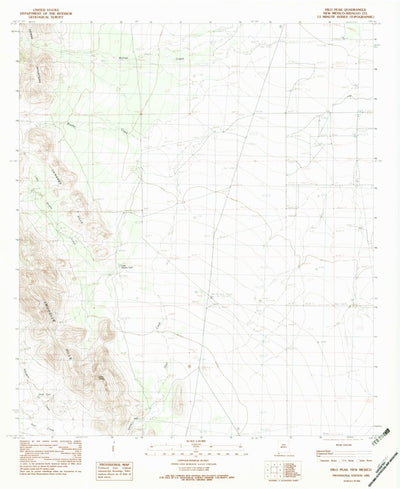 United States Geological Survey Hilo Peak, NM (1982, 24000-Scale) digital map