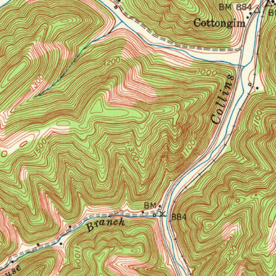 United States Geological Survey Hima, KY (1952, 24000-Scale) digital map