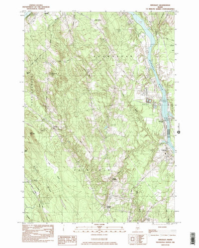 United States Geological Survey Hinckley, ME (1982, 24000-Scale) digital map