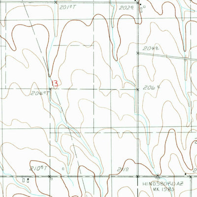United States Geological Survey Hindsboro, IL (1982, 24000-Scale) digital map
