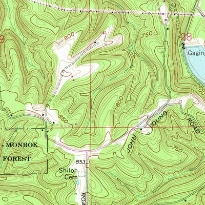 United States Geological Survey Hindustan, IN (1961, 24000-Scale) digital map