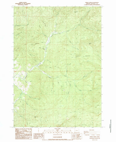 United States Geological Survey Hinkle Creek, OR (1987, 24000-Scale) digital map