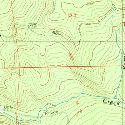 United States Geological Survey Hinkle Creek, OR (1987, 24000-Scale) digital map