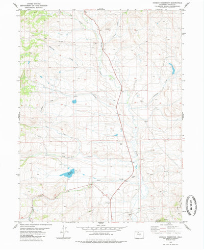 United States Geological Survey Hinman Reservoir, CO (1980, 24000-Scale) digital map