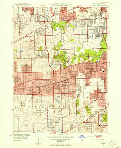 United States Geological Survey Hinsdale, IL (1953, 24000-Scale) digital map