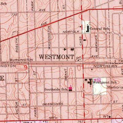 United States Geological Survey Hinsdale, IL (1963, 24000-Scale) digital map