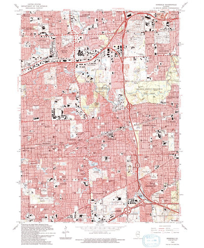 United States Geological Survey Hinsdale, IL (1993, 24000-Scale) digital map