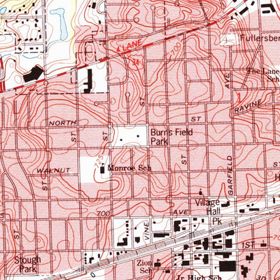 United States Geological Survey Hinsdale, IL (1993, 24000-Scale) digital map