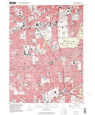 United States Geological Survey Hinsdale, IL (1997, 24000-Scale) digital map