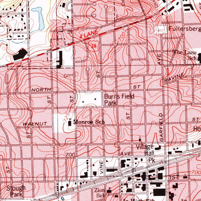United States Geological Survey Hinsdale, IL (1997, 24000-Scale) digital map