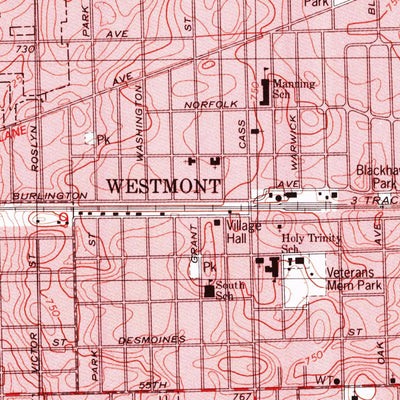 United States Geological Survey Hinsdale, IL (1997, 24000-Scale) digital map