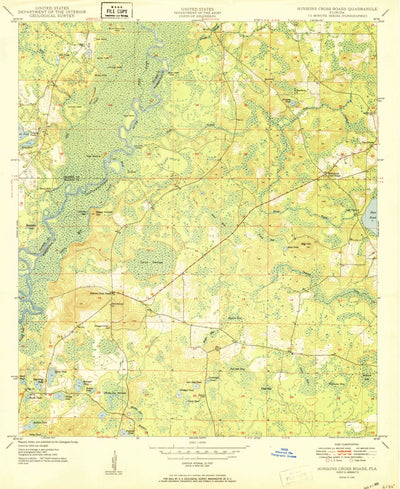 United States Geological Survey Hinsons Crossroads, FL (1950, 24000-Scale) digital map