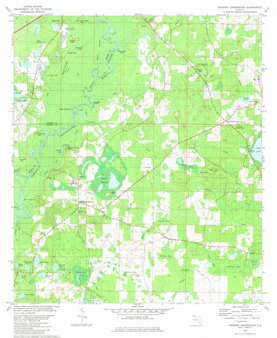 United States Geological Survey Hinsons Crossroads, FL (1982, 24000-Scale) digital map