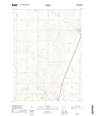 United States Geological Survey Hinton, IA (2022, 24000-Scale) digital map