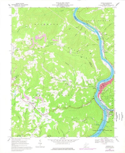 United States Geological Survey Hinton, WV (1968, 24000-Scale) digital map