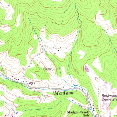 United States Geological Survey Hinton, WV (1968, 24000-Scale) digital map