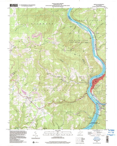 United States Geological Survey Hinton, WV (1998, 24000-Scale) digital map