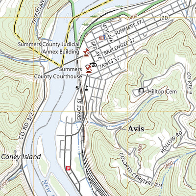 United States Geological Survey Hinton, WV (2023, 24000-Scale) digital map